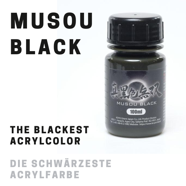 NEW MUSOU BLACK 100ml Blackest paint KoPro